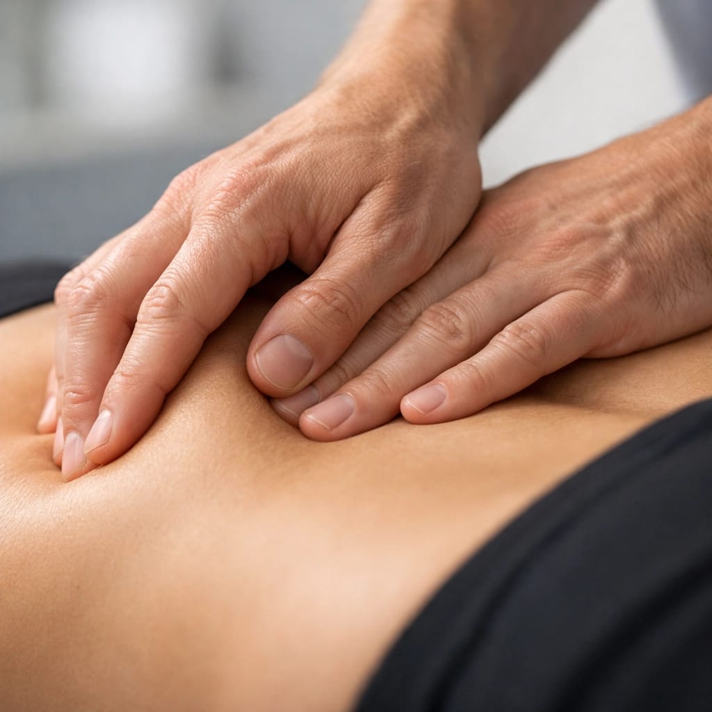 Professional manual therapy technique for non-invasive pain management and sports injury recovery.