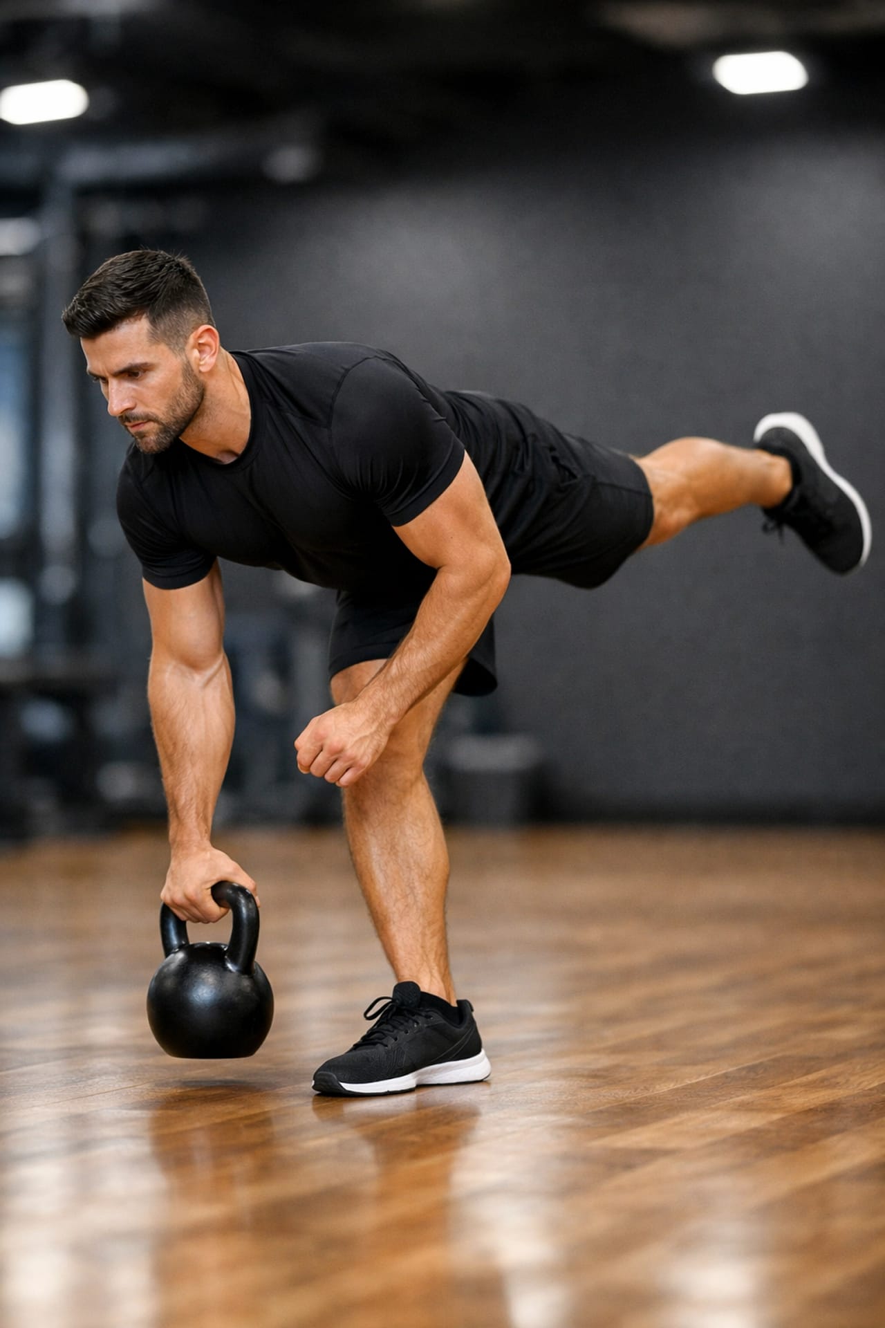Athlete performing kettlebell exercises to improve sports performance and prevent sports injuries in Katy, Texas.